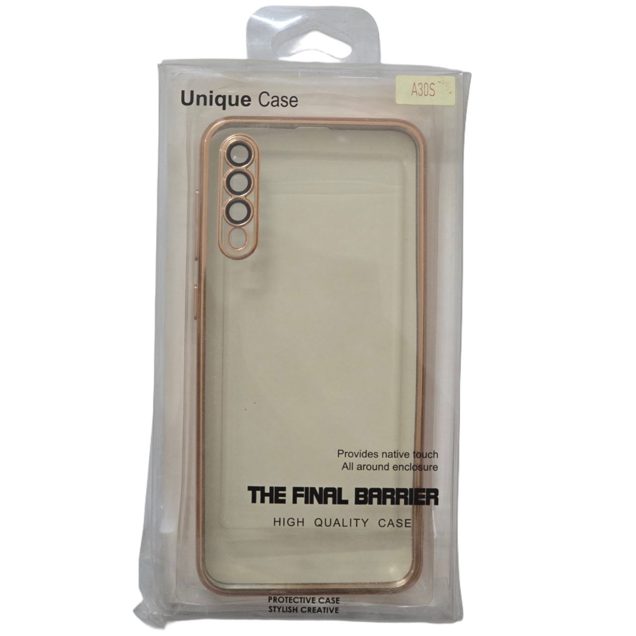قاب محافظ لنزدار Unique case مدل Samsung Galaxy A30S پشت شفاف