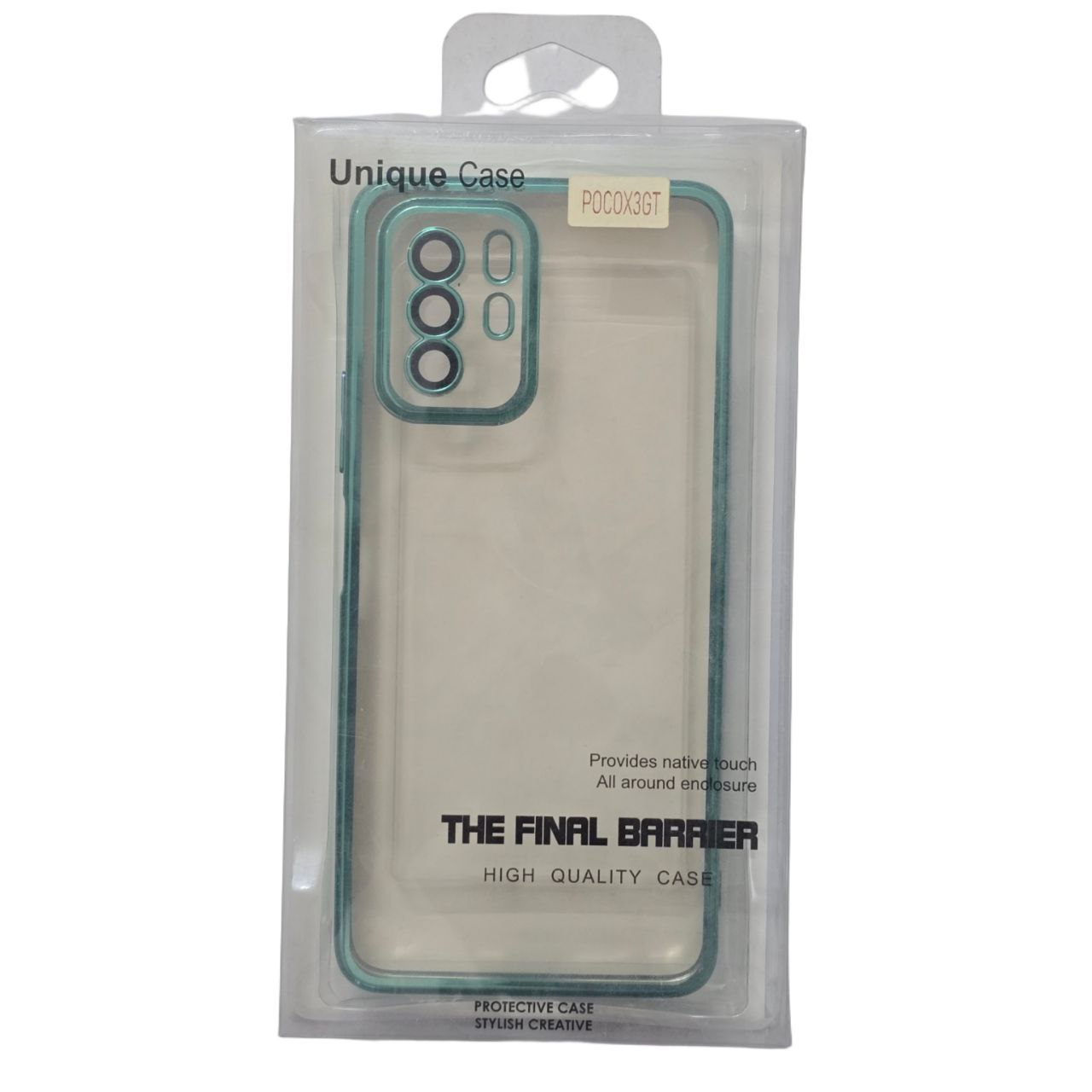 قاب محافظ لنزدار Unique case مدل XIAOMI POCO X3 GT پشت شفاف