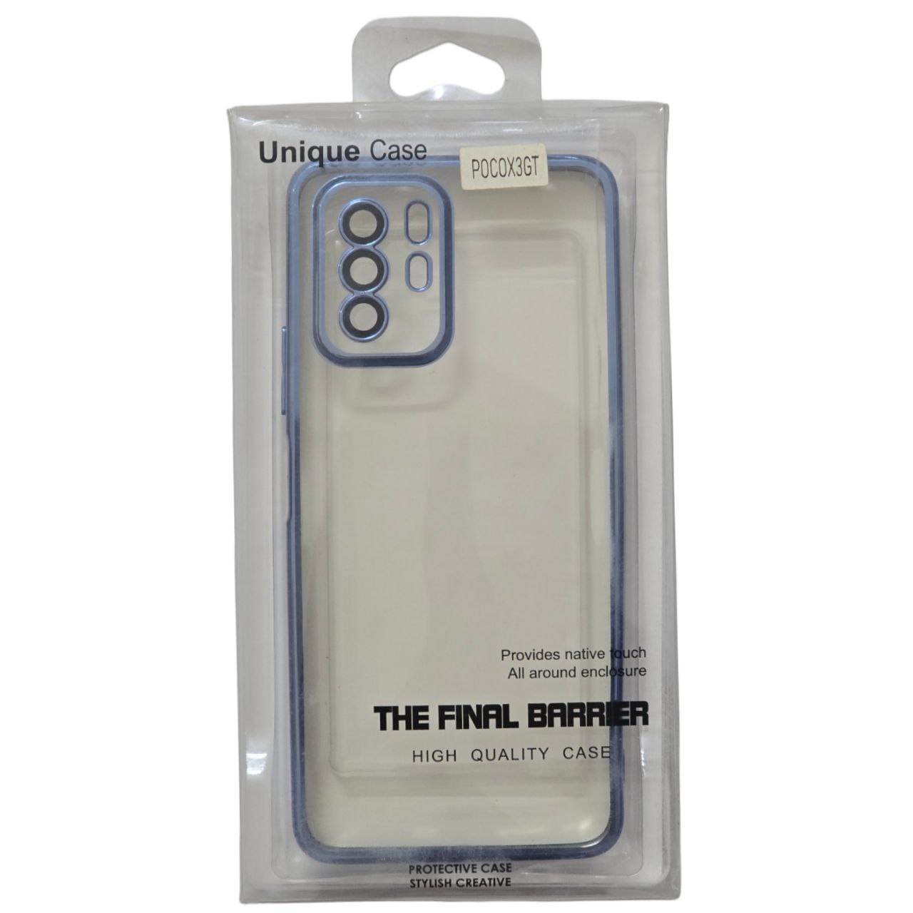 قاب محافظ لنزدار Unique case مدل XIAOMI POCO X3 GT پشت شفاف