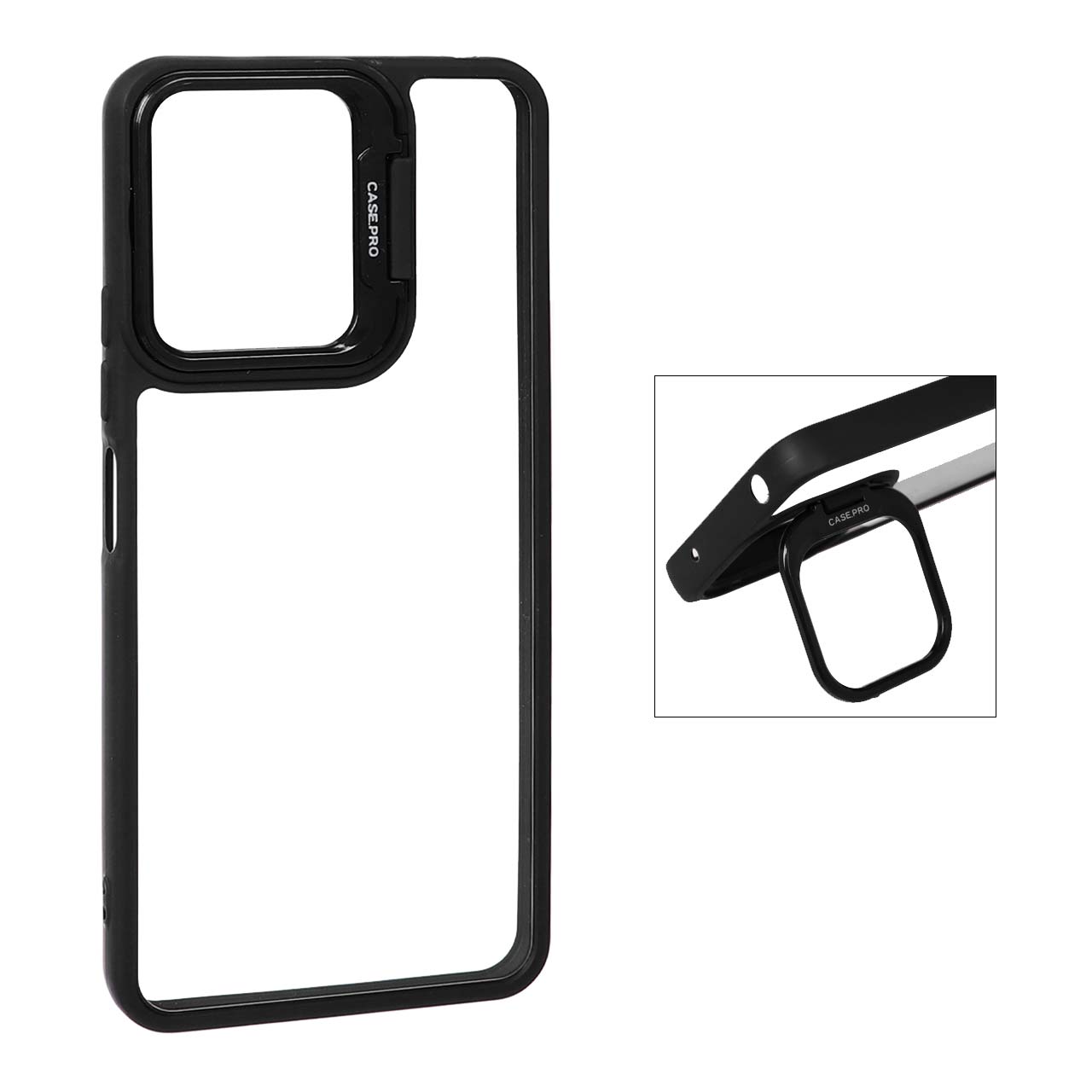 قاب Case Pro استندشو Xiaomi Redmi 13C / Poco C65 - مشکی