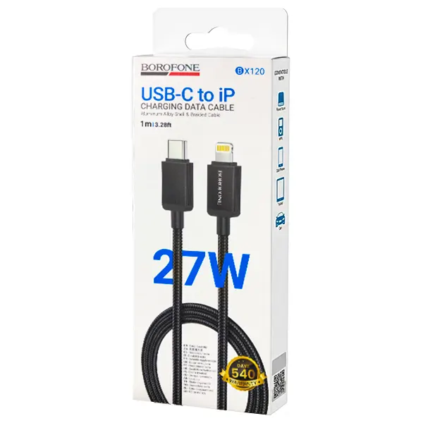 کابل تایپ سی به لایتنینگ 27W بروفون مدل BX120 طول 1 متر