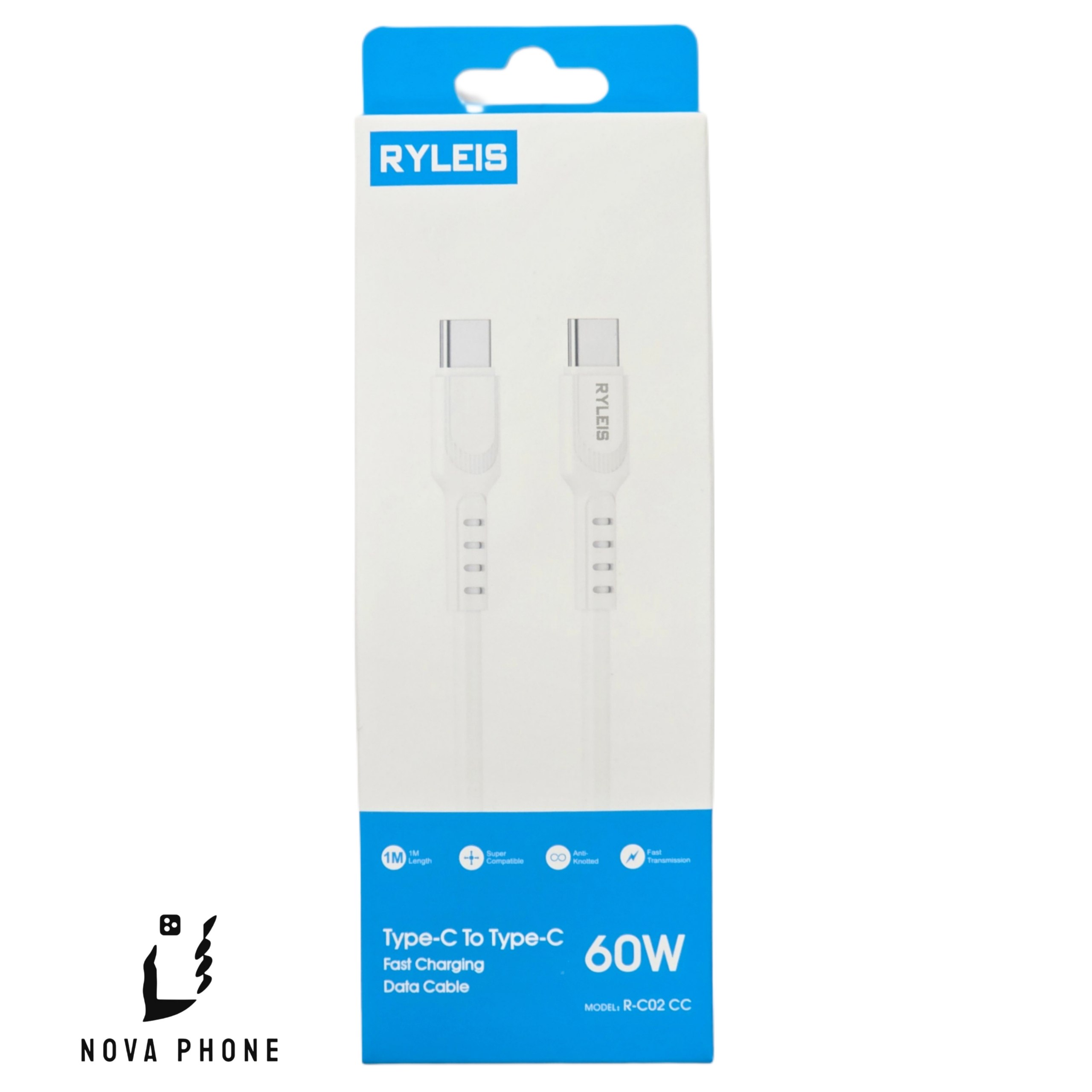 کابل تایپ سی به تایپ سی برند RYLEIS مدل C02 CC