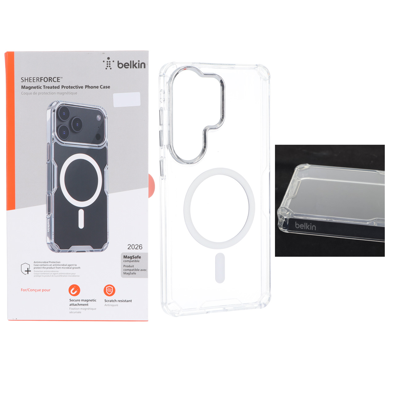 قاب اورجینال Belkin ایربگ دار Magsafe شفاف Samsung Galaxy S26 Ultra