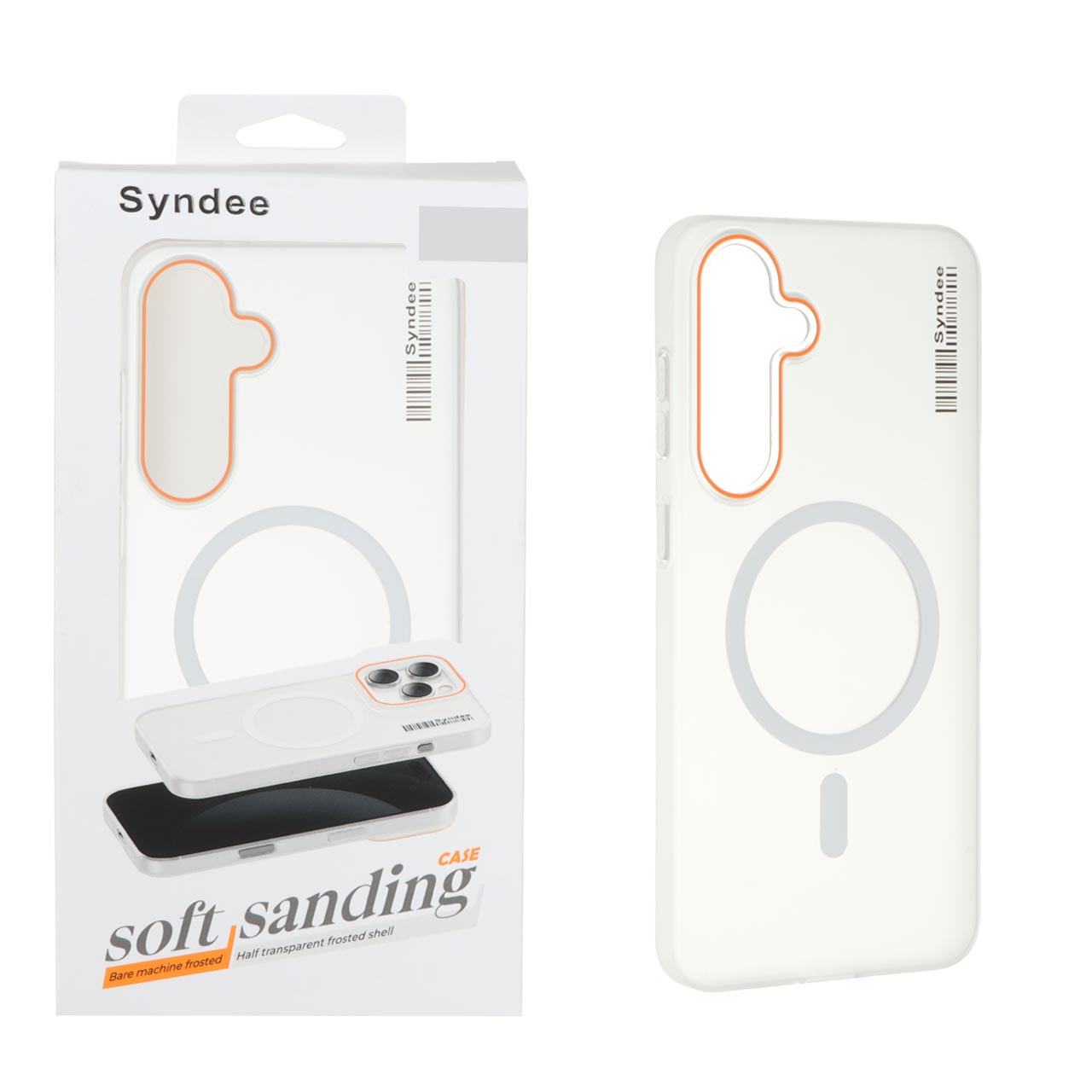 قاب اورجینال Syndee پشت مات MagSafe مدل Samsung Galaxy S24 FE - سفید