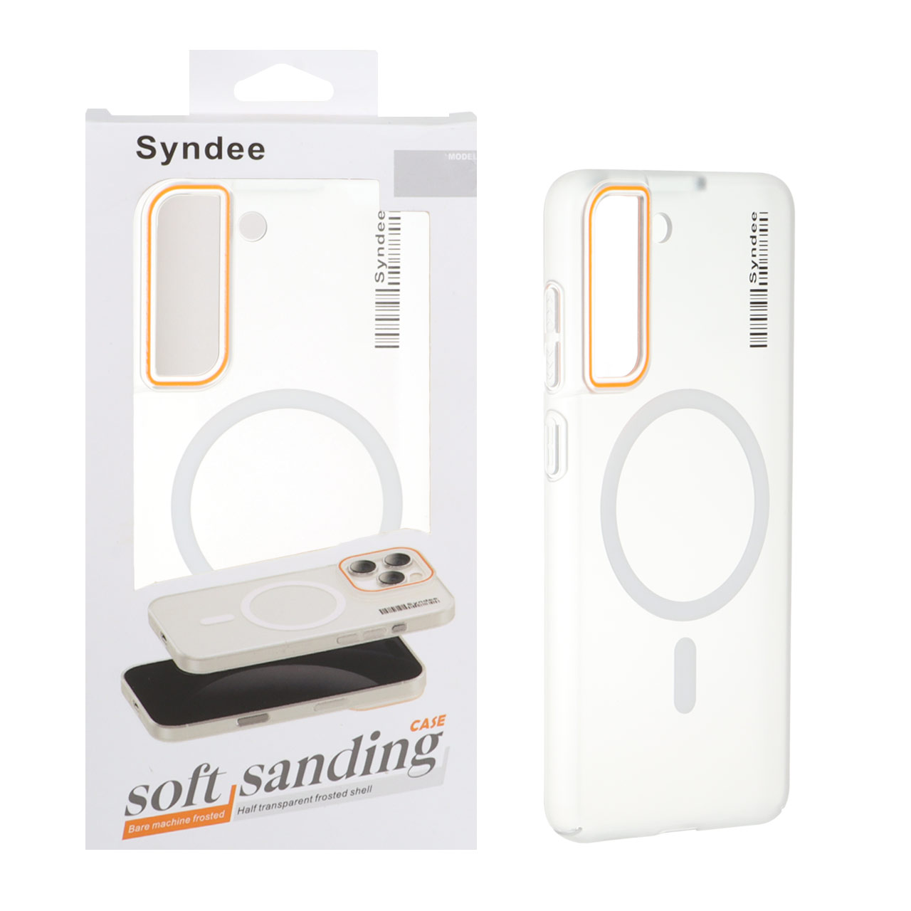 قاب اورجینال Syndee پشت مات MagSafe مدل Samsung Galaxy S21 FE - سفید