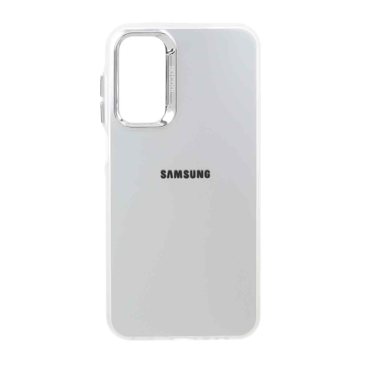 قاب SO COOL لنز متال لوگودار Samsung Galaxy A15 - نقره ای
